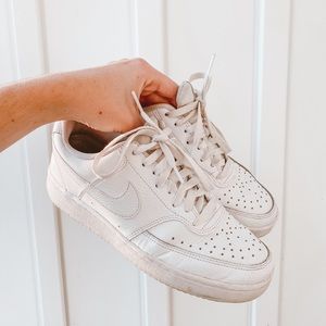 Nike White Court Vision Sneakers Women’s Size 8